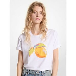 Michael Kors▪️Lemon Sequin Organic Cotton T-Shirt